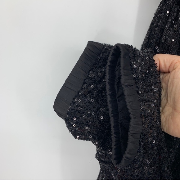 city chic womens one size jumpsuit strapless sequins pockets black joggers - Picture 7 of 12